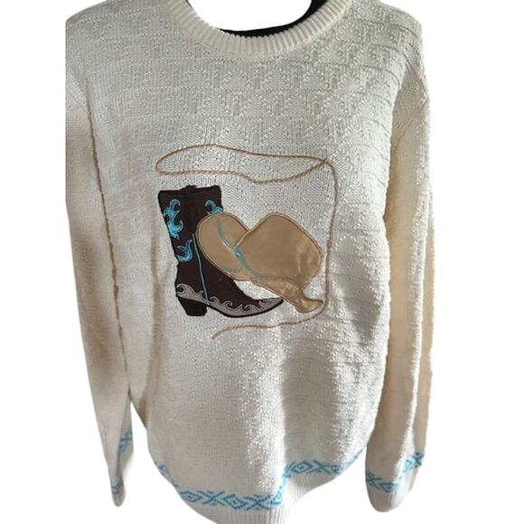 Cabela’s Western Cowgirl Knit Sweater | 100% Cotton | Size M - Picture 2 of 6